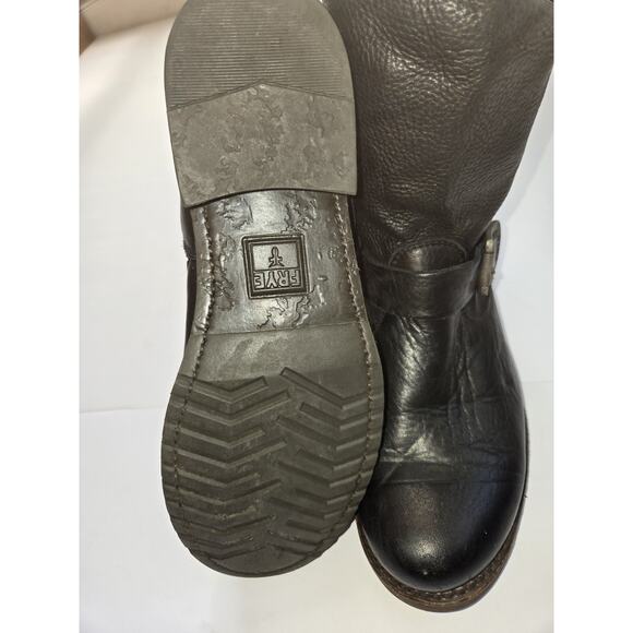 FRYE Womens Veronica Short Black Leather Pull-On Slouchy Boots Western US 6.5 B - Picture 11 of 16